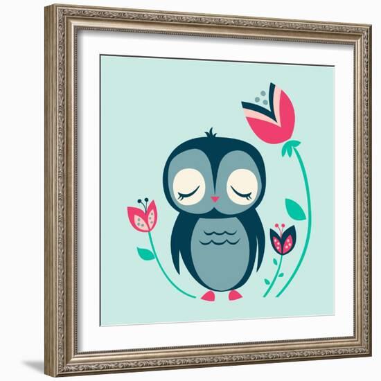 Baby Owl-null-Framed Giclee Print