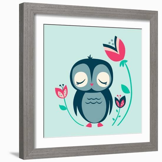 Baby Owl-null-Framed Giclee Print