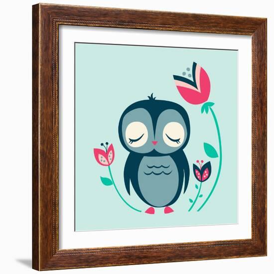 Baby Owl-null-Framed Giclee Print