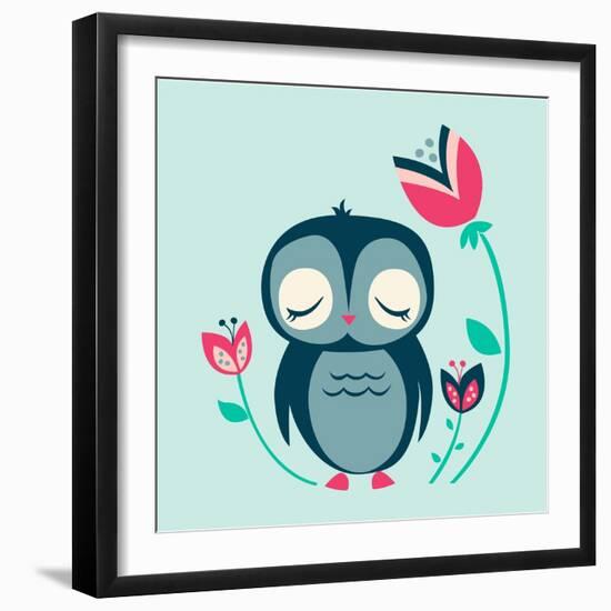 Baby Owl-null-Framed Giclee Print