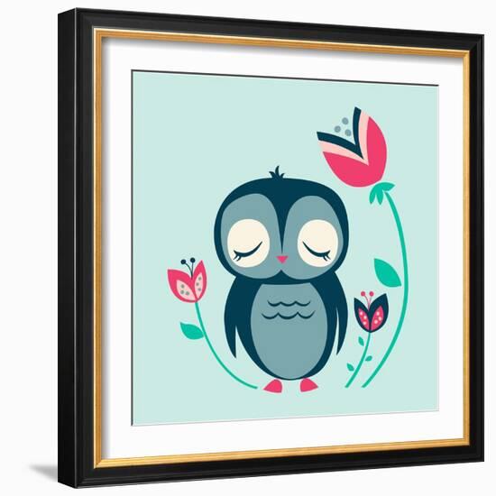 Baby Owl-null-Framed Giclee Print