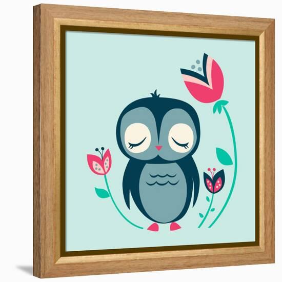 Baby Owl-null-Framed Premier Image Canvas