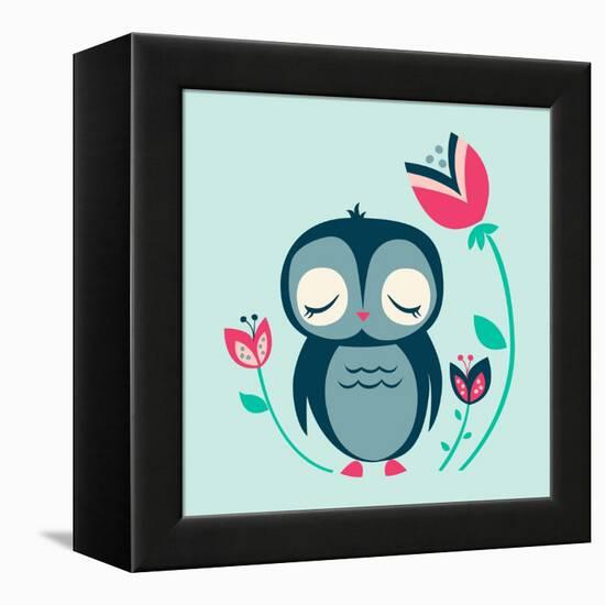 Baby Owl-null-Framed Premier Image Canvas