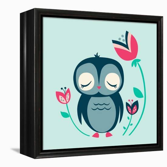 Baby Owl-null-Framed Premier Image Canvas