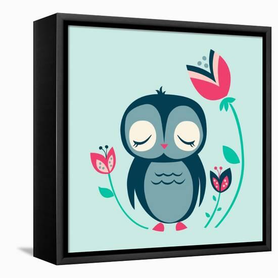 Baby Owl-null-Framed Premier Image Canvas