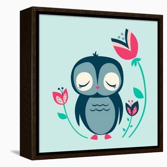 Baby Owl-null-Framed Premier Image Canvas