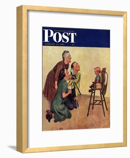 "Baby Picture," Saturday Evening Post Cover, February 19, 1949-Jack Welch-Framed Giclee Print