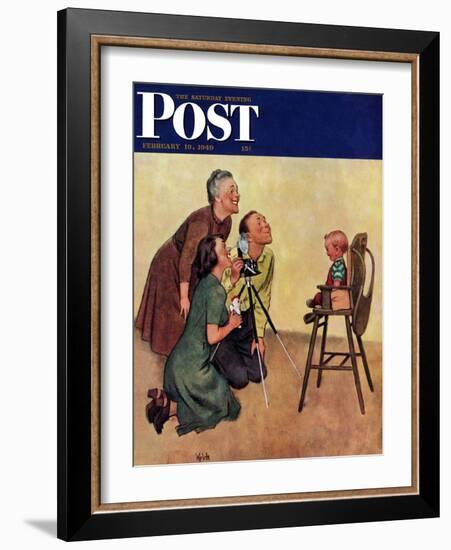 "Baby Picture," Saturday Evening Post Cover, February 19, 1949-Jack Welch-Framed Giclee Print