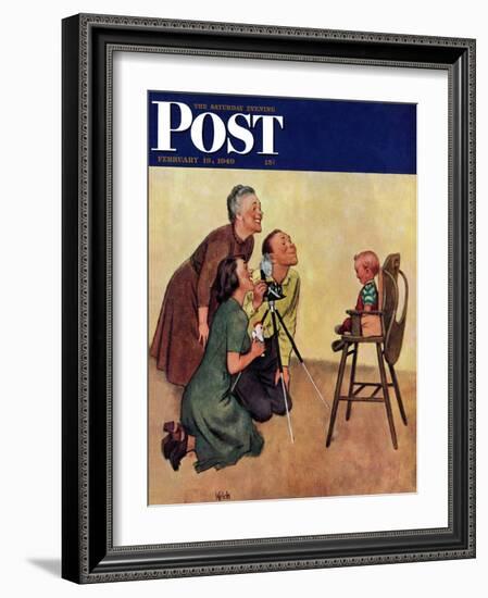 "Baby Picture," Saturday Evening Post Cover, February 19, 1949-Jack Welch-Framed Giclee Print