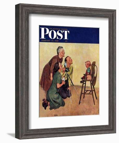 "Baby Picture," Saturday Evening Post Cover, February 19, 1949-Jack Welch-Framed Giclee Print