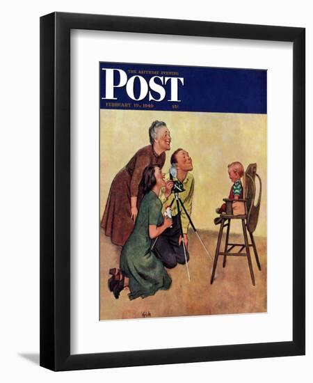 "Baby Picture," Saturday Evening Post Cover, February 19, 1949-Jack Welch-Framed Giclee Print