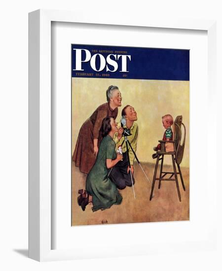 "Baby Picture," Saturday Evening Post Cover, February 19, 1949-Jack Welch-Framed Giclee Print