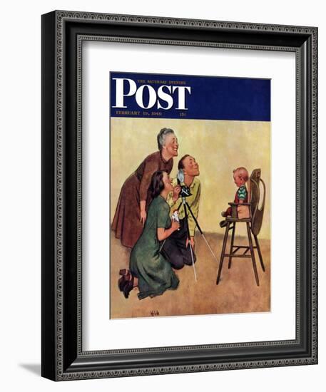 "Baby Picture," Saturday Evening Post Cover, February 19, 1949-Jack Welch-Framed Giclee Print