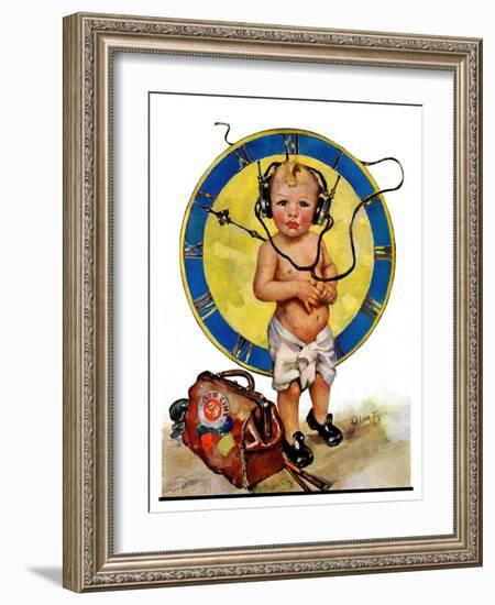 "Baby Pilot,"January 28, 1928-Ellen Pyle-Framed Giclee Print