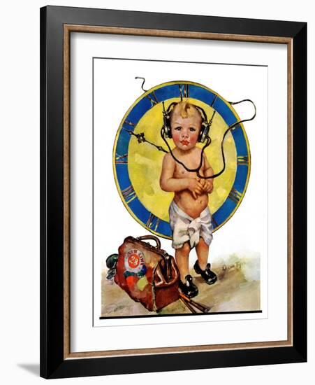 "Baby Pilot,"January 28, 1928-Ellen Pyle-Framed Giclee Print