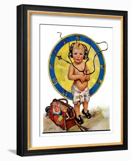 "Baby Pilot,"January 28, 1928-Ellen Pyle-Framed Giclee Print