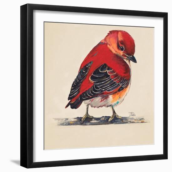 Baby Red Bird I-Patricia Pinto-Framed Art Print