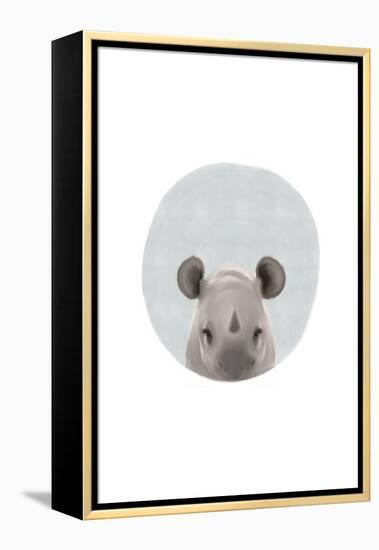 Baby Rhino-Leah Straatsma-Framed Stretched Canvas