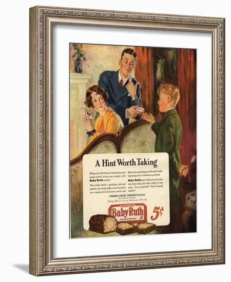 Baby Ruth, Chocolate Sweets, USA, 1927-null-Framed Giclee Print