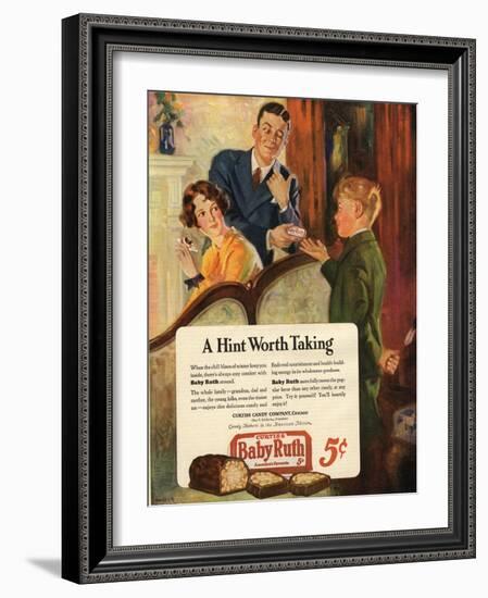 Baby Ruth, Chocolate Sweets, USA, 1927-null-Framed Giclee Print