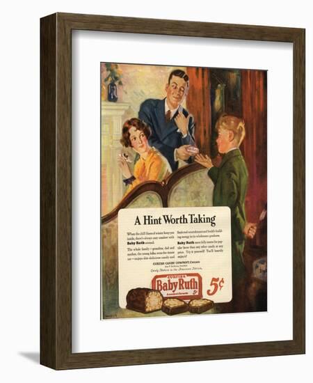 Baby Ruth, Chocolate Sweets, USA, 1927-null-Framed Giclee Print