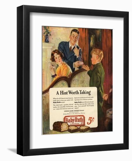 Baby Ruth, Chocolate Sweets, USA, 1927-null-Framed Giclee Print