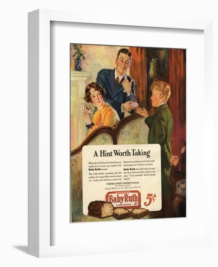 Baby Ruth, Chocolate Sweets, USA, 1927-null-Framed Giclee Print