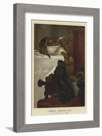 Baby's Breakfast-John Charles Dollman-Framed Giclee Print