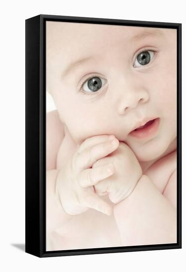 Baby's Face And Hands-Ruth Jenkinson-Framed Premier Image Canvas