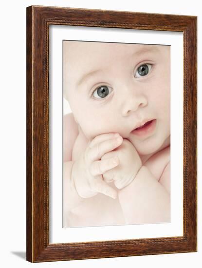 Baby's Face And Hands-Ruth Jenkinson-Framed Photographic Print