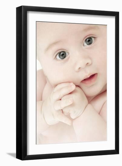 Baby's Face And Hands-Ruth Jenkinson-Framed Photographic Print