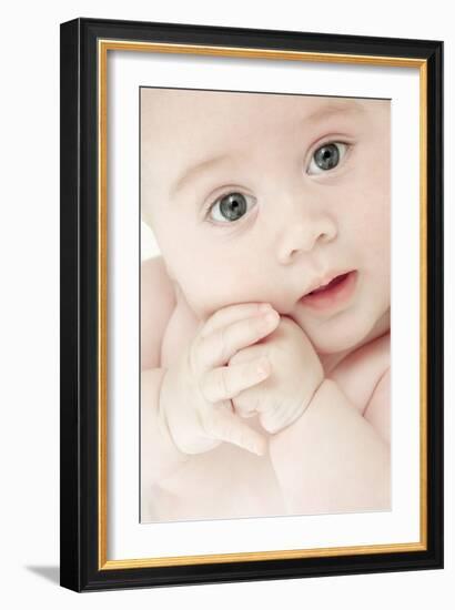 Baby's Face And Hands-Ruth Jenkinson-Framed Photographic Print