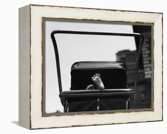 Baby's Feet Peeking out of Carriage-Bettmann-Framed Premier Image Canvas