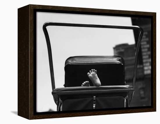 Baby's Feet Peeking out of Carriage-Bettmann-Framed Premier Image Canvas