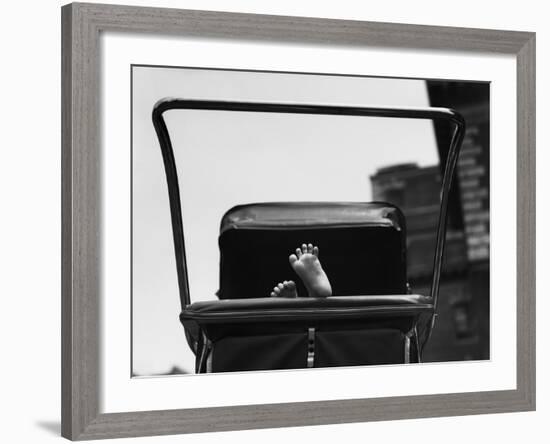 Baby's Feet Peeking out of Carriage-Bettmann-Framed Photographic Print