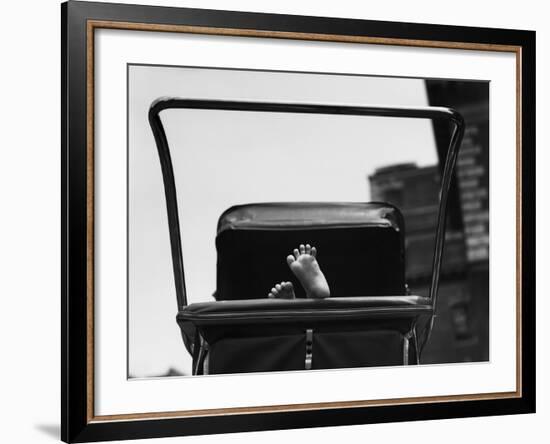 Baby's Feet Peeking out of Carriage-Bettmann-Framed Photographic Print