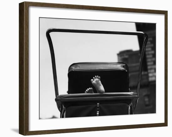 Baby's Feet Peeking out of Carriage-Bettmann-Framed Photographic Print