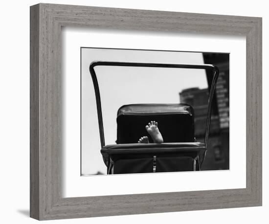 Baby's Feet Peeking out of Carriage-Bettmann-Framed Photographic Print