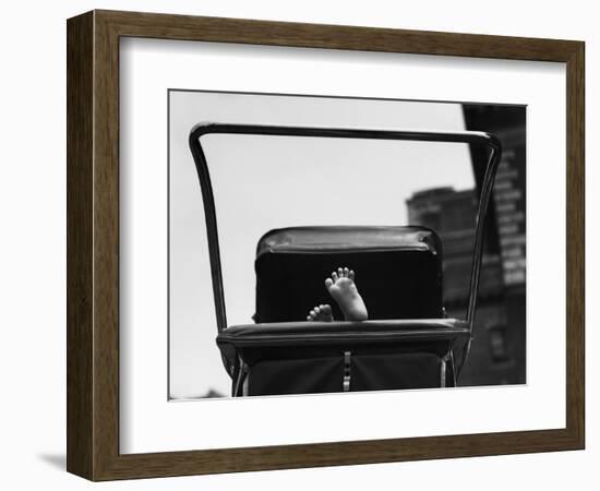 Baby's Feet Peeking out of Carriage-Bettmann-Framed Photographic Print