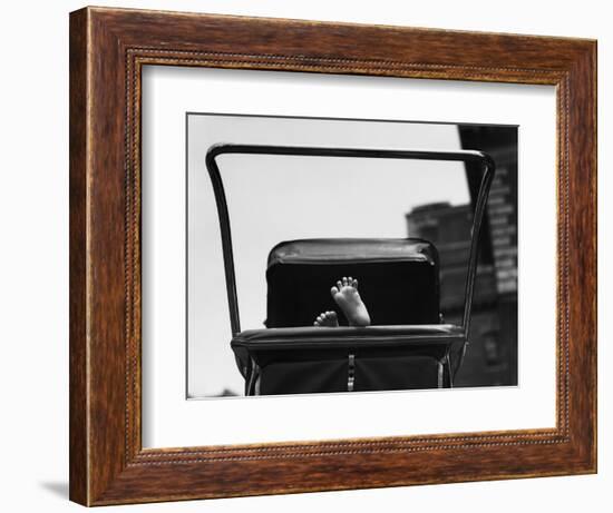 Baby's Feet Peeking out of Carriage-Bettmann-Framed Photographic Print