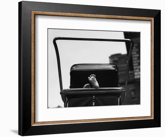 Baby's Feet Peeking out of Carriage-Bettmann-Framed Photographic Print