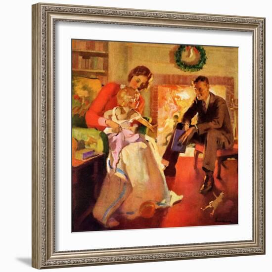 "Baby's First Christmas,"December 1, 1929-Haddon Sundblom-Framed Giclee Print