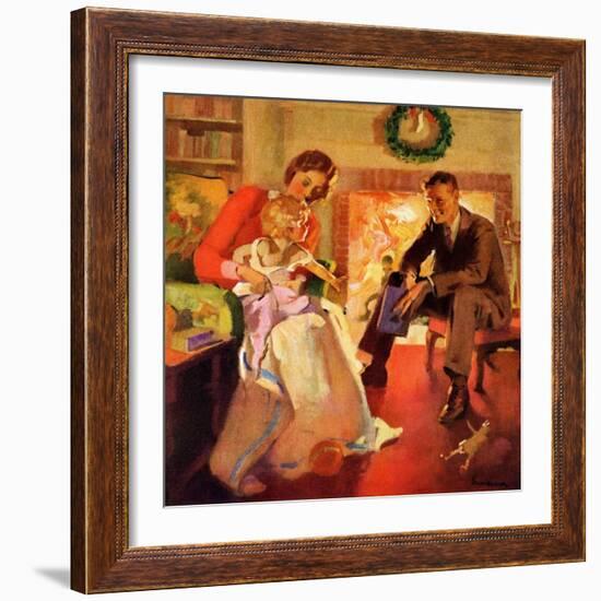 "Baby's First Christmas,"December 1, 1929-Haddon Sundblom-Framed Giclee Print