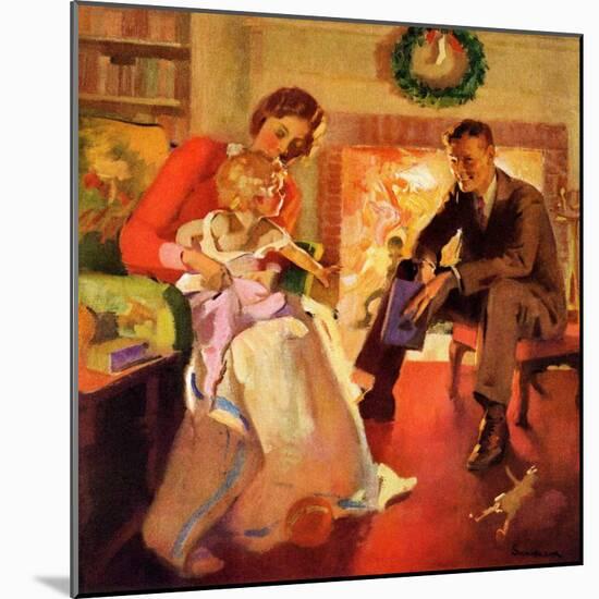 "Baby's First Christmas,"December 1, 1929-Haddon Sundblom-Mounted Giclee Print