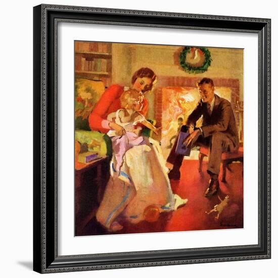 "Baby's First Christmas,"December 1, 1929-Haddon Sundblom-Framed Giclee Print