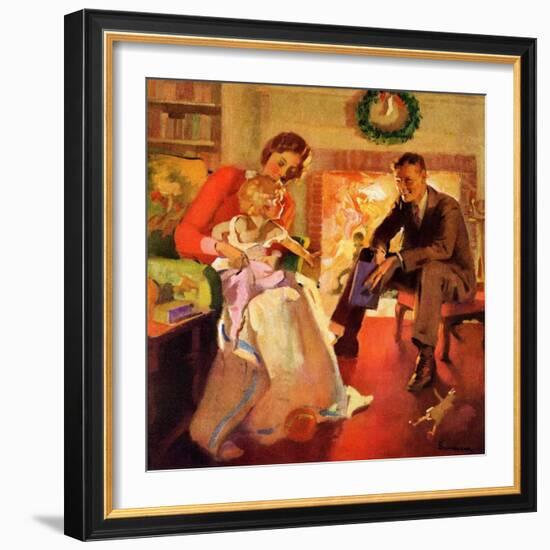 "Baby's First Christmas,"December 1, 1929-Haddon Sundblom-Framed Giclee Print