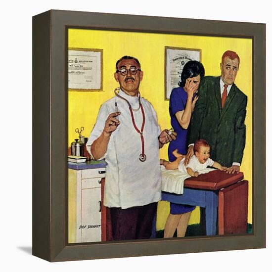 "Baby's First Shot," March 3, 1962-Richard Sargent-Framed Premier Image Canvas