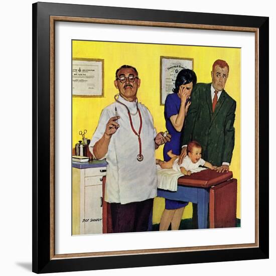 "Baby's First Shot," March 3, 1962-Richard Sargent-Framed Giclee Print