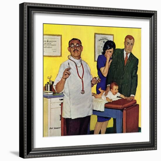 "Baby's First Shot," March 3, 1962-Richard Sargent-Framed Giclee Print