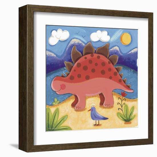 Baby Steggy The Stegosaurus-Sophie Harding-Framed Art Print